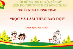 Liên Đội trường THCS Đồng Than Thực hiện phong trào “Đọc và làm theo báo Đội”